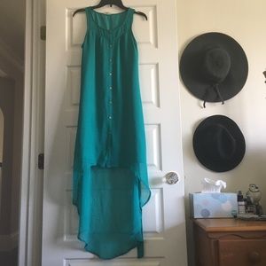 Teal High-Low Dress